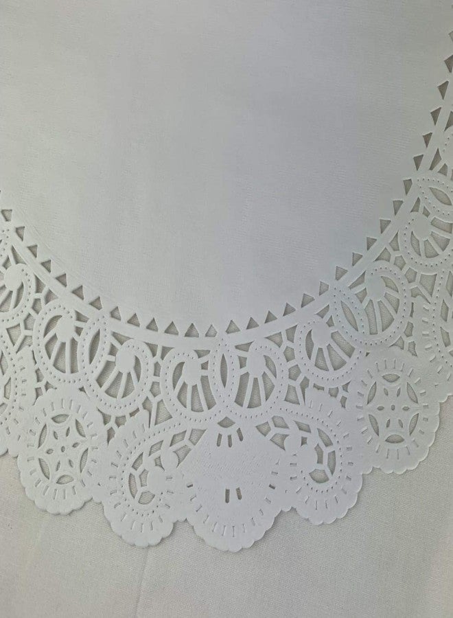 Worlds 25 Pack Round White Normandy paper Doilies Lace Paper Doiles 18" Inch - Image 3