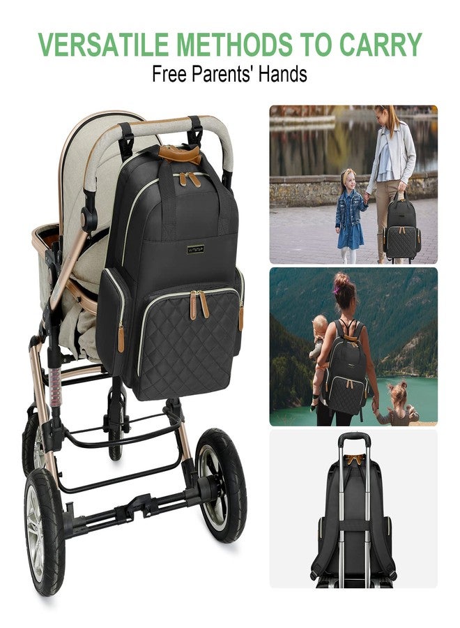WITSTEP Diaper Bag Laptop Backpack, Black, Unisex - Image 5