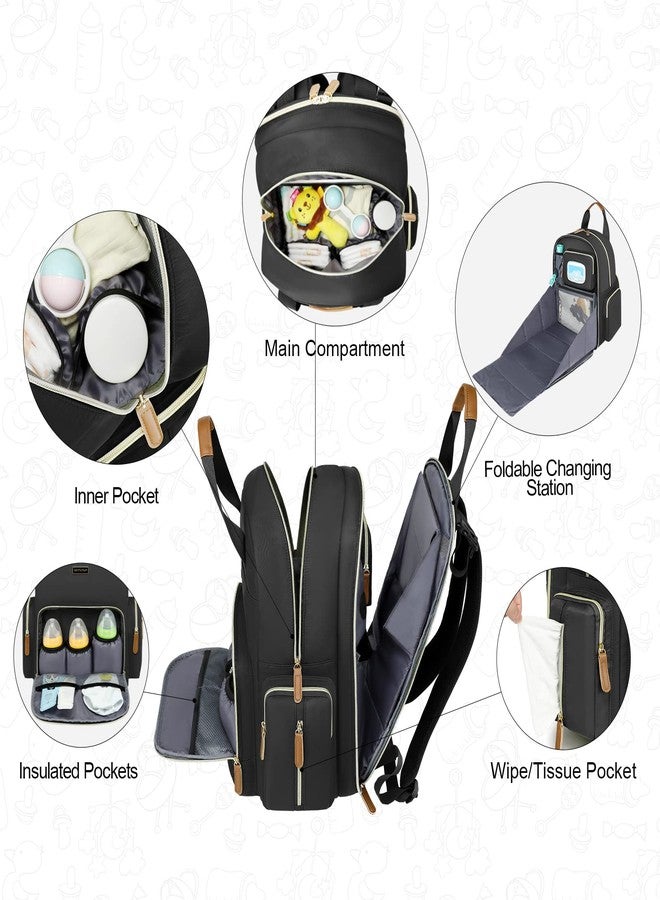 WITSTEP Diaper Bag Laptop Backpack, Black, Unisex - Image 4