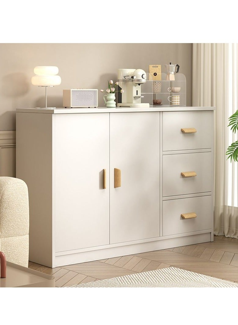 JOMILA Wooden Side Cabinet, Modern Storage Cabinet, Floor Document Cabinet with Wheels, Filing Cabinets, Office Cabinet (White) - Image 1