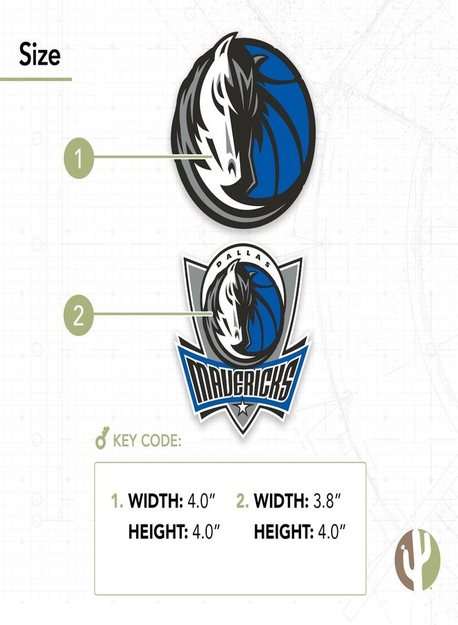 Desert Cactus Dallas Mavericks Sticker NBA Officially Licensed Vinyl Decal Laptop Water Bottle Car Scrapbook (4 Inch) - Image 3