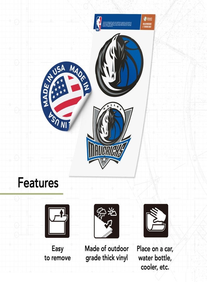 Desert Cactus Dallas Mavericks Sticker NBA Officially Licensed Vinyl Decal Laptop Water Bottle Car Scrapbook (4 Inch) - Image 4