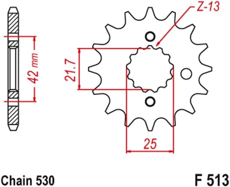 Wivplex 530 Motorcycle Front Sprocket for Suzuki - Image 2