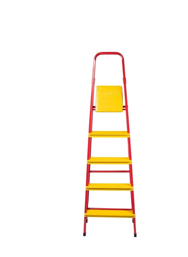 GOHAR 5 step ladder Yellow Red - Image 1