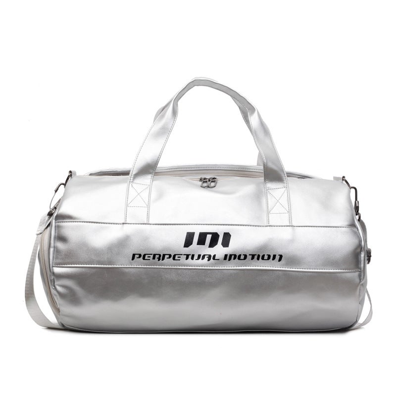 Large Capacity Gym Duffel Bag with Wet-Dry Separation, PU Leather - Image 4