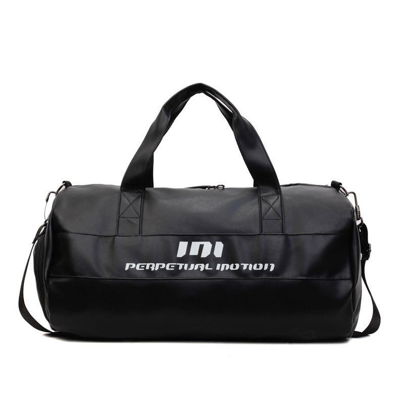 Large Capacity Gym Duffel Bag with Wet-Dry Separation, PU Leather - Image 1