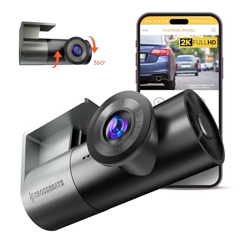 Crossbeats RoadEye Neo| New Launch| 2K FHD+ Dash Cam for Car| WiFi APP Mic Loop Record| 170° Wide Angle Dashcam for Car|Rotating Cabin Camera| Night Vision| Supercapacitor Dash Camera 1TB (2025 Model) - Image 1