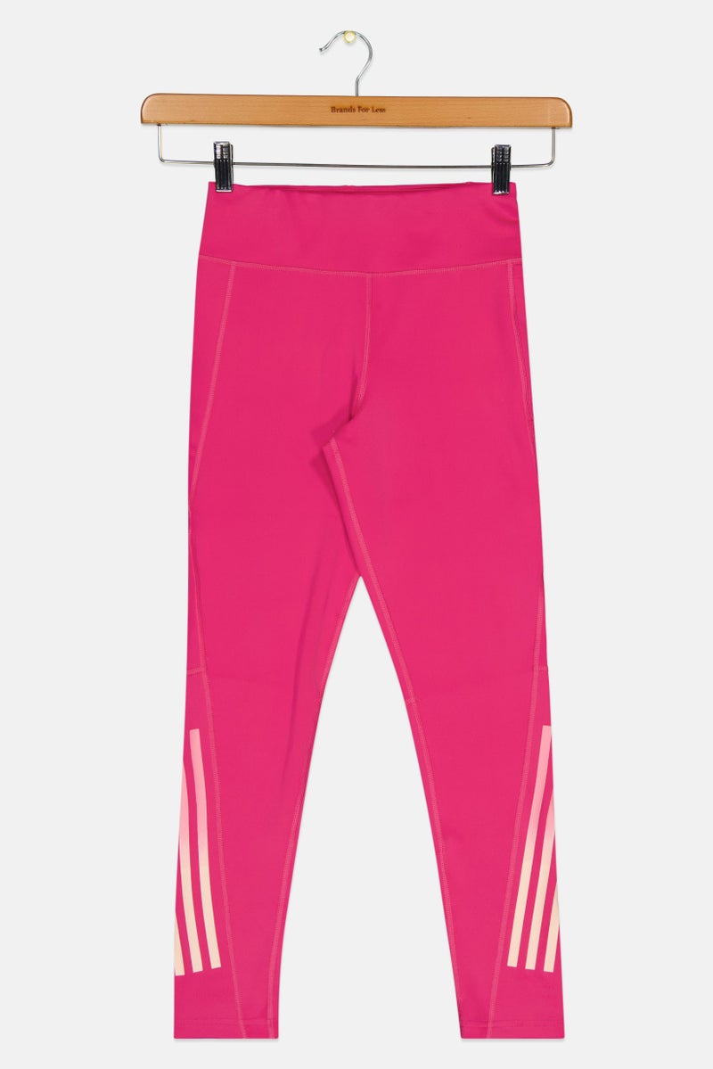 Adidas سراويل تدريب للفتيات، وردي داكن - Image 2