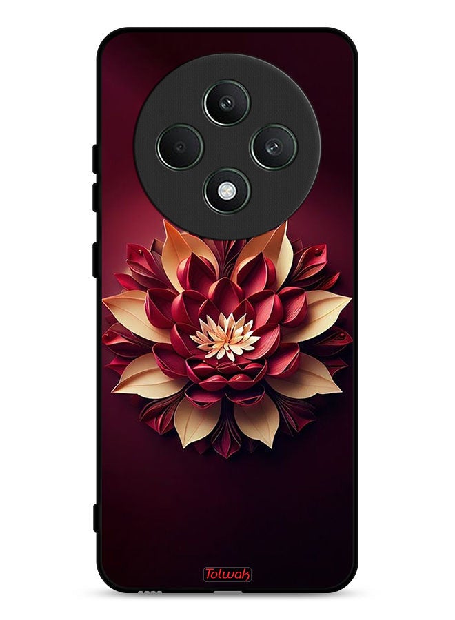 Tolwak Oppo Reno12 F 5G Protective Case Cover Flower Abstract Design - Image 1