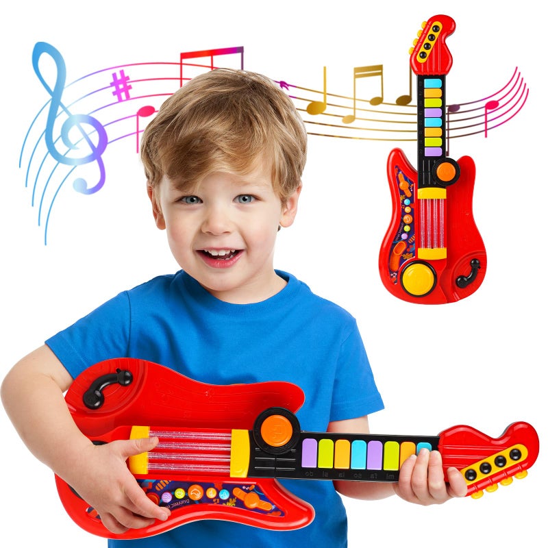 Zsinb Kids GuitarPiano 2in1 Musical Instrument Toddler Guitar for 35 Year Old Boys Girls Adjustable Educational Toy for Birthdays - Image 2