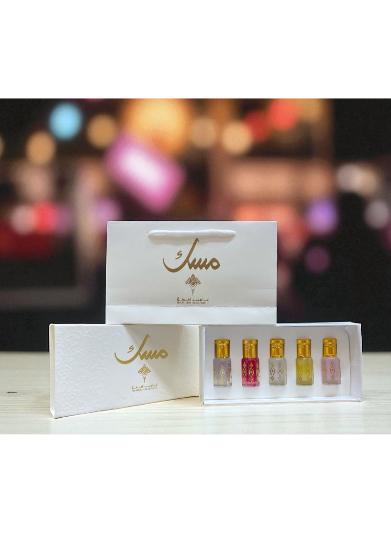 IBRAHEEM AL.QURASHI Ibrahim Al Qurashi Luxury Musk Box | 5 Distinctive Musk Scents + Gift Bag - Image 2