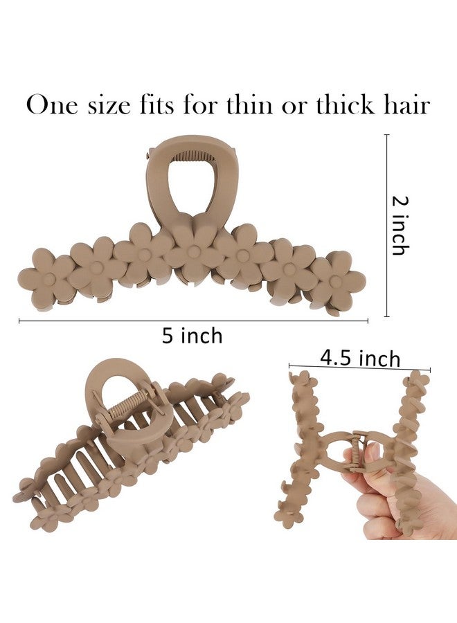 BIG BOX 4pcs Ladies Summer Fashion Simple Hair Clips, Elegant French Twist Claw Clip, Strong Hold for Thick Hair, Minimalist Style Accessories - Image 2