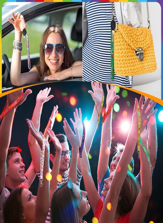 Quelay 72 Pcs Hispanic Heritage Month Party Favors Bulks Included 24 Hispanic Rubber Bracelets 24 Buttons Badges Round Button Pins 24 Lanyard Keychains Gifts Bulk for Festival Accessory Party Decor - Image 5