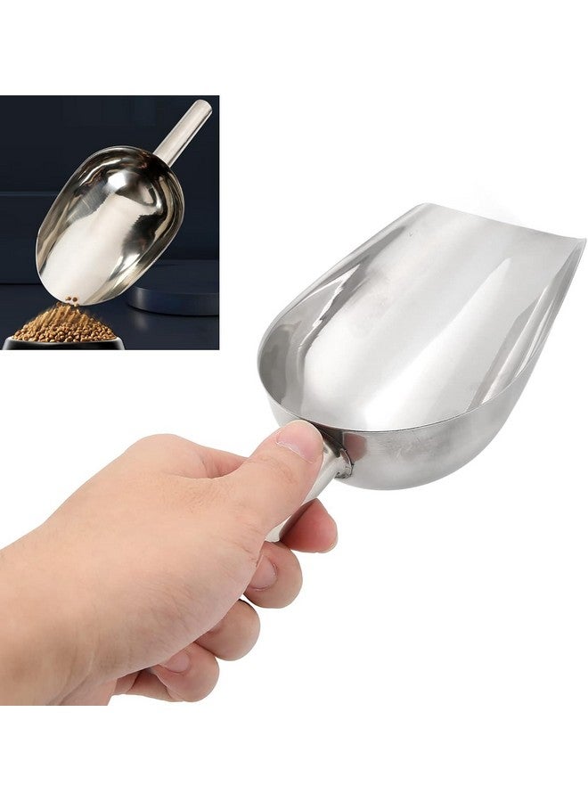 Cat Food Shovel, Large Stainless Steel Pet Food Scoop Poultry Goat Cattle Pig Cat Dog Food Scooper Shovel Stainless Steel Ice Scoop - Image 5