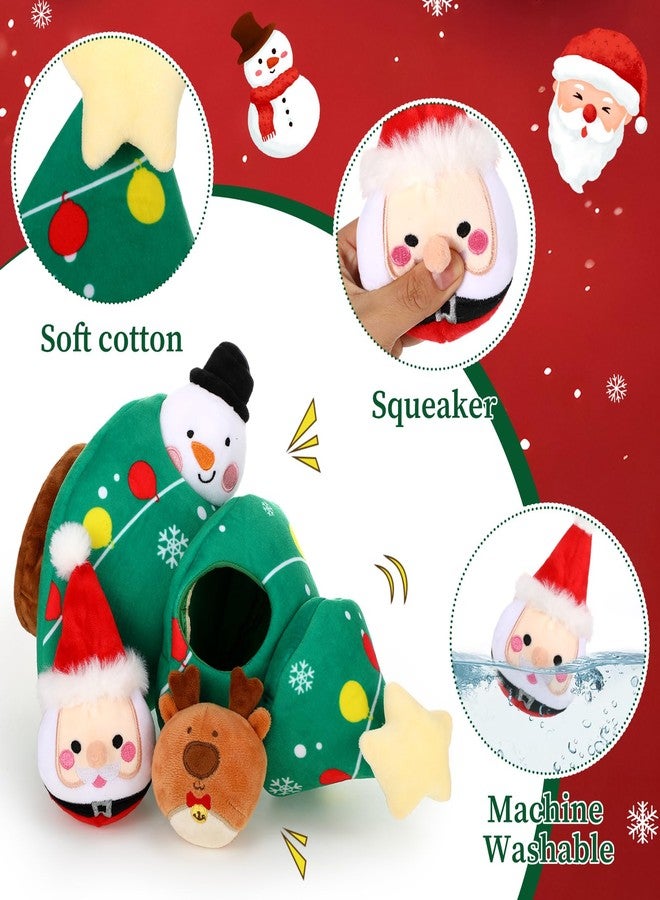 Vinsot Christmas Dog Toy Set Christmas Tree Squeaky Santa Claus Snowman Elk Interactive Ball Hide and Seek Dog Toy Plush Dogs Toys to Keep Them Busy Xmas Gift for Small, Medium, Large Pets - Image 3