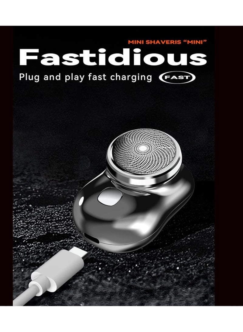 ELTRAZONE Electric Razor for Men, Newest Mini-Shave Portable Shaver, Pocket Size Shaver Wet and Dry Mens USB Rechargeable Easy One-Button Use Home,Car,Travel (SILVER) - Image 4