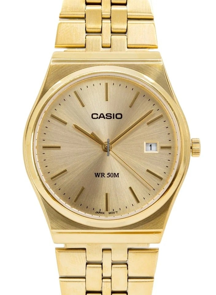 كاسيو ساعة كاسيو للجنسين انالوج بعقارب كوارتز ذهبية وستانلس ستيل MTP-B145G-9AV - Image 1