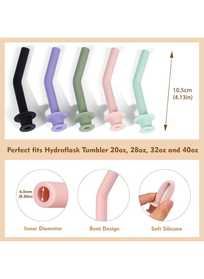 Cross-border Hydro Flask Water Cup Silicone Bite Valve Straw Replacement Piece Suitable For 20-40 Oz Straw Accessories-Color:Pink-Specifications:Elbow  - Image 4