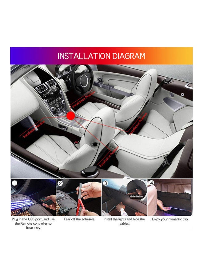 Loquat 36 LED DC 12V  Music Car USB Interior Light - Image 4