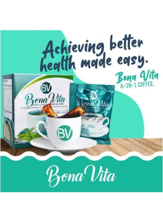 بي في مزيج مشروب القهوة BV 8 في 1 للتحكم في الشهية وفقدان الوزن، 10 × 15 جم (150 جم) - Image 4