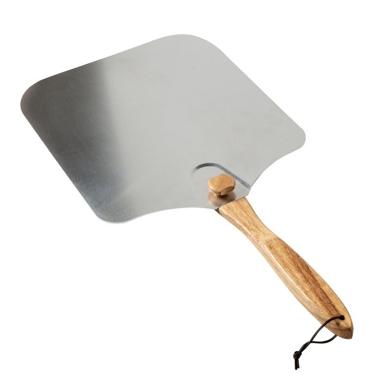 Old Stone Pizza Kitchen Aluminum Pizza Peel with Collapsible Wooden Handle 14x16Inch