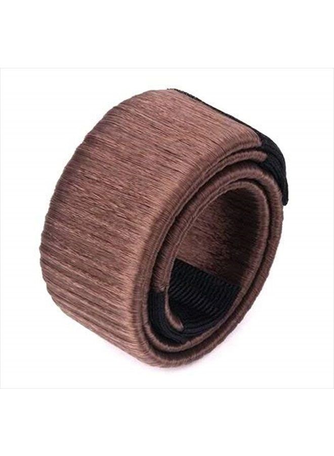 Aisonbo Hair Bun Maker, Size 5.9 inch Magic Bun Shaper Donut Hair Styling for Kids Curler Roller Dish Headbands ,3 Pack ,Brown…  - Image 4