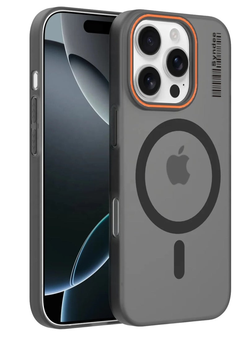 Anti Yellowing Translucent Matte Full Cover PC Smoke Frosted Cellphone Phone Case for Apple Iphone 16 Pro Max (Black)