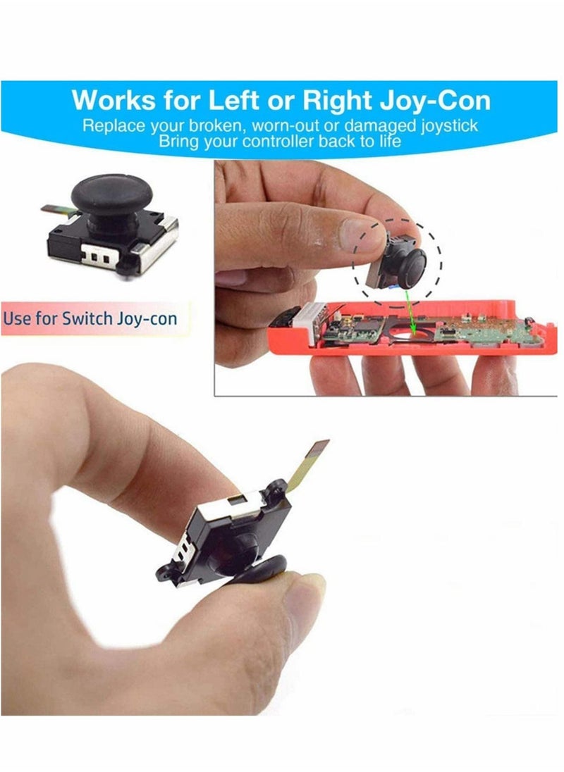 SYOSI - Joystick Replacement Repair Kit Analog Sticks Left Right Thumb Sticks for Switch Joy Con Controller Repair Tool with Thumbstick Grips Screws - Image 1