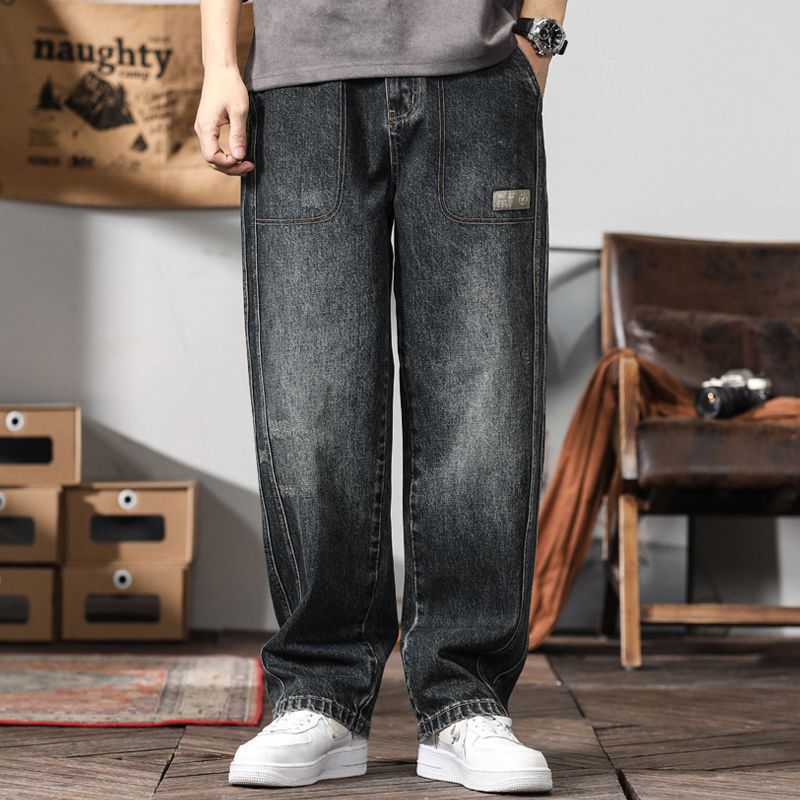 Unisex Classic Denim Jeans Loose Fit Daily Outdoor Wear - Image 3