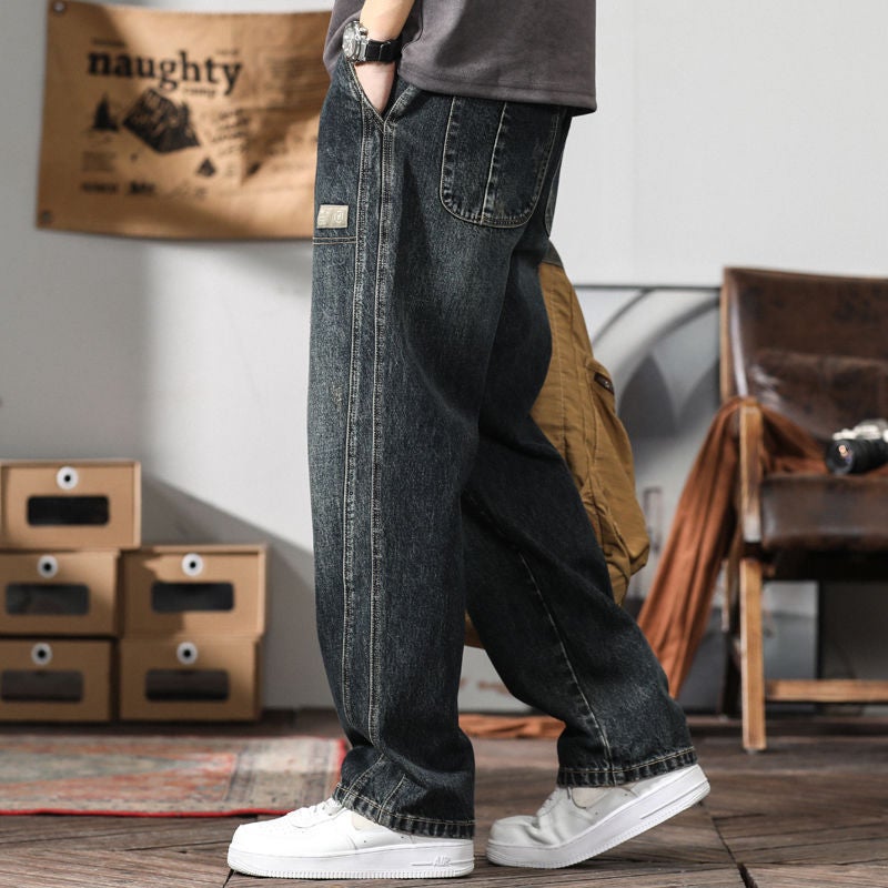Unisex Classic Denim Jeans Loose Fit Daily Outdoor Wear - Image 5