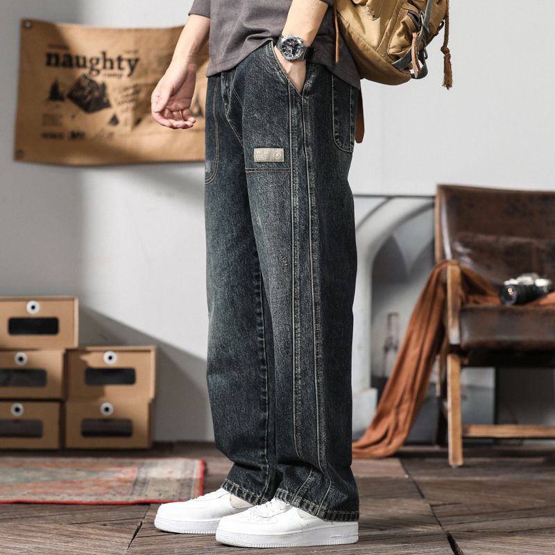 Unisex Classic Denim Jeans Loose Fit Daily Outdoor Wear - Image 4