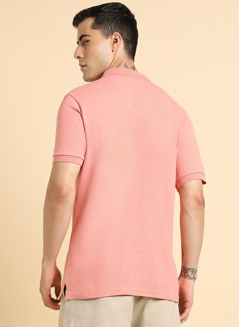 Dennis Lingo Pink T-Shirt for Men, 100% Cotton, Regular Fit  - Image 4