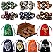 Grajar DND Dice Set 42 Pcs polyhedral dice Set with 6 Colorful Animal Pattern Dice Bag and PU Leather and Velvet dice Tray for Dungeons and Dragons DD RPG MTG Table Games Starry Sky - Image 2
