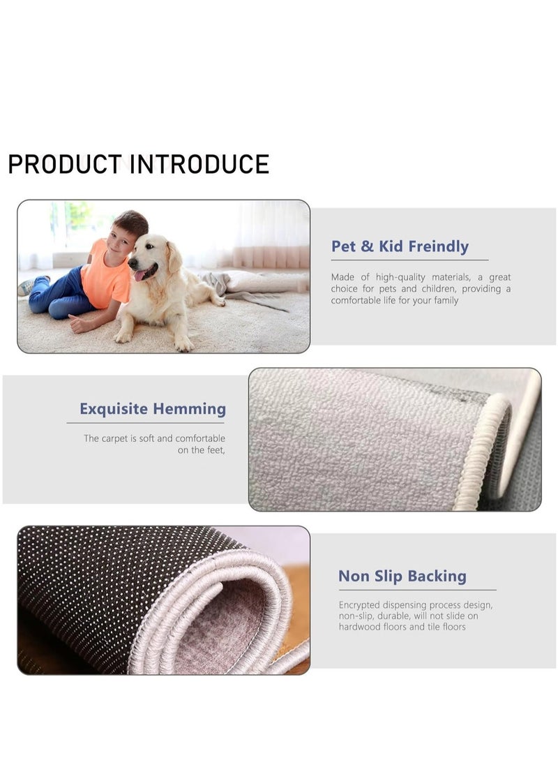 Relex Super Absorbent Kitchen Mat Set, Non-Slip Floor Mat with Rubberised Backing, Quick-Drying Bathing Room Rug for Hallway, Kitchen, Bedroom, Passage Area(2 PCS 80x50 cm and 120x50 cm)  - Image 3