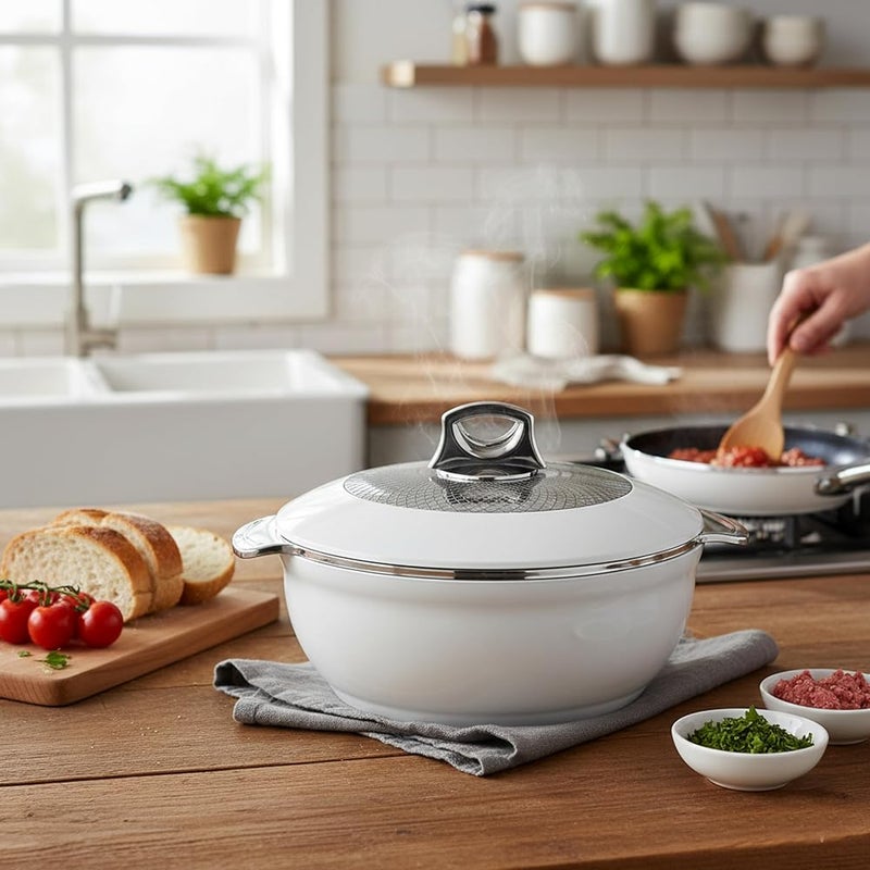 أسيان مجموعة أطباق آسيوية غلوبوس دلكس (Asian Globus Casserole Dlx Set 3) (1600+2500+3500) - متنوعة حساء ساخن مع عزل من البولي يوريثان عالي الجودة وغلاف داخلي من الفولاذ المقاوم للصدأ أطباق تقديم بأغطية حاويات تخزين للطعام الساخن وأجهزة تدفئ - Image 4