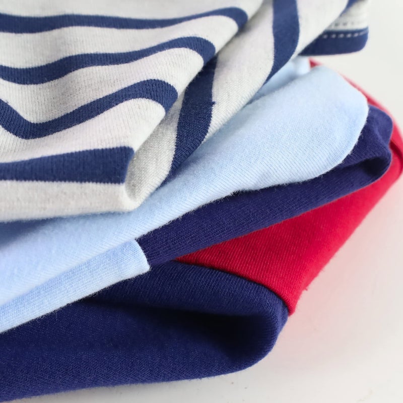 Fitwarm 3 Pack Color Block Striped Dog Shirt, Summer Dog Clothes for Small Dogs, Breathable Lightweight Pet Tshirt with Sleeves, Cat Outfit, Red, Blue, Grey - Image 5