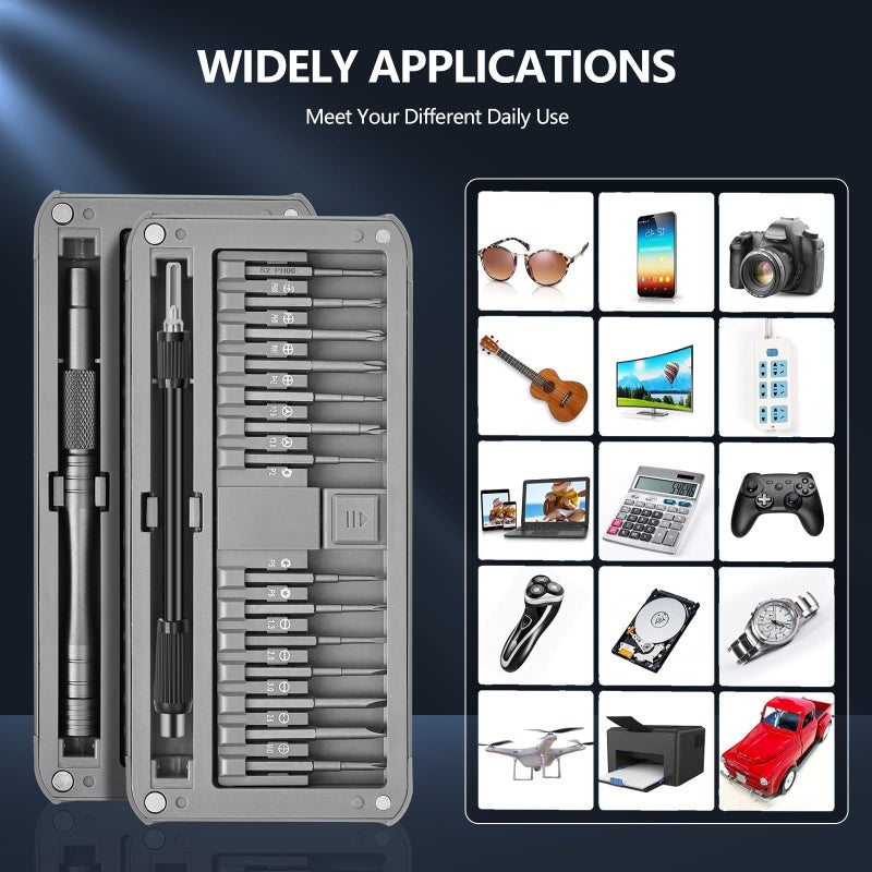 Silbingan 30-in-1 Premium Precision Magnetic Screwdriver Set, Professional Mini Repair Kit for Electronics, Computer, Laptop, PC Building, Phone, Watch & Eyeglass â€“ Alloy Tool Steel Micro Bits - Image 3