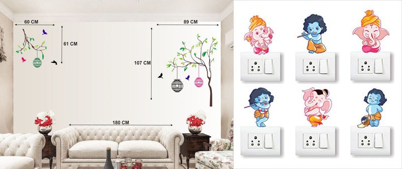 Eja Art free bird case With Free Ganesh and Friends Switch Board Sticker - Image 1