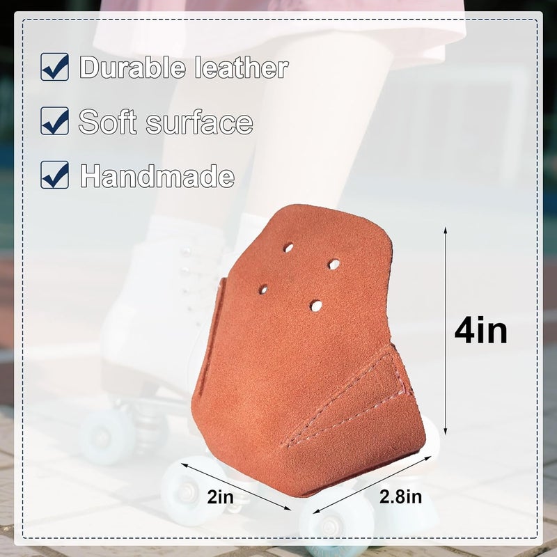 VKEDA Store 100% Real Cowhide | Toe Cap Guard Protectors | Roller Skate Derby Speed 1 Pair(Pink) - Image 2