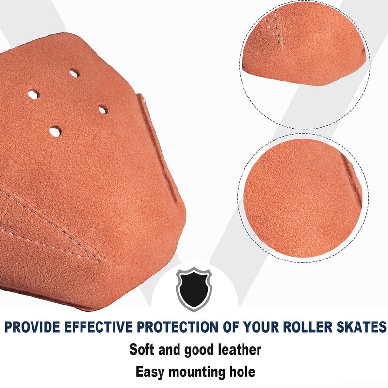 VKEDA Store 100% Real Cowhide | Toe Cap Guard Protectors | Roller Skate Derby Speed 1 Pair(Pink) - Image 4