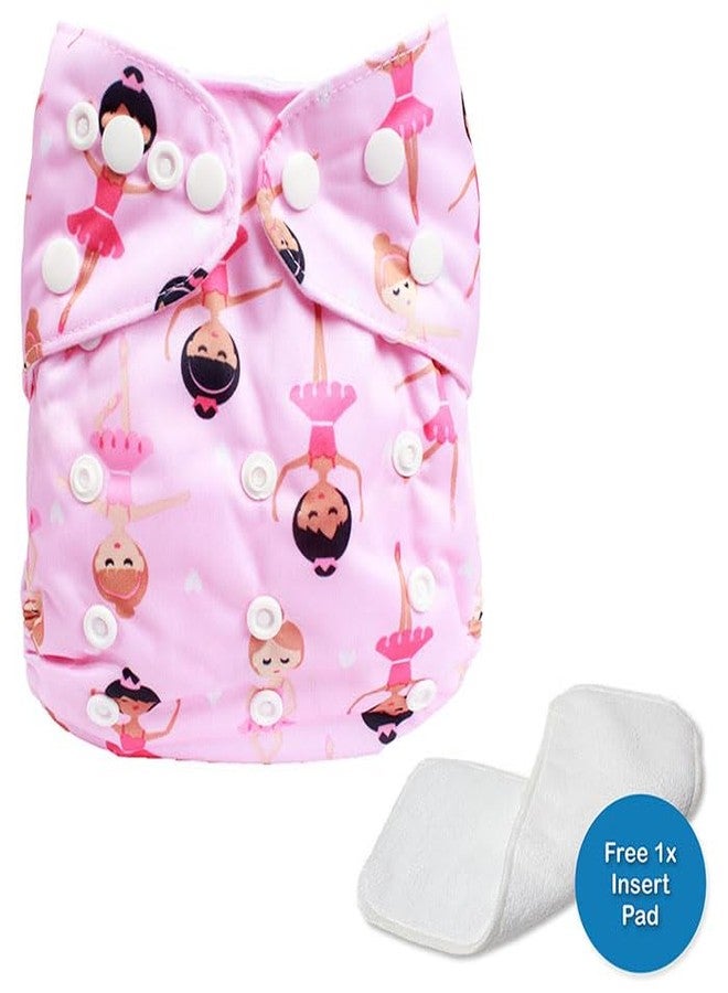 MOPPETS Baby Reusable Pocket Cloth Diaper with 2 Microfiber 4Layer Nappy Inserts (PACK OF 3 (COMBO-2)) - Image 5