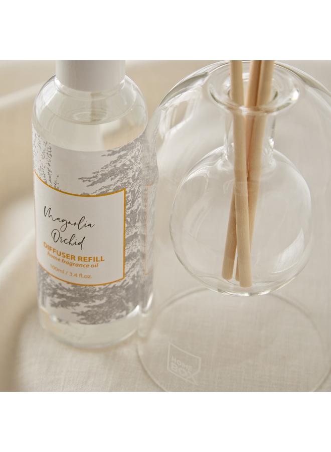 إيدين طقم ناشر أعواد عطر أوركيد ماجنوليا وإعادة تعبئة الزيت مع برطمان زجاجي 100 مل، قطعتين - Image 2