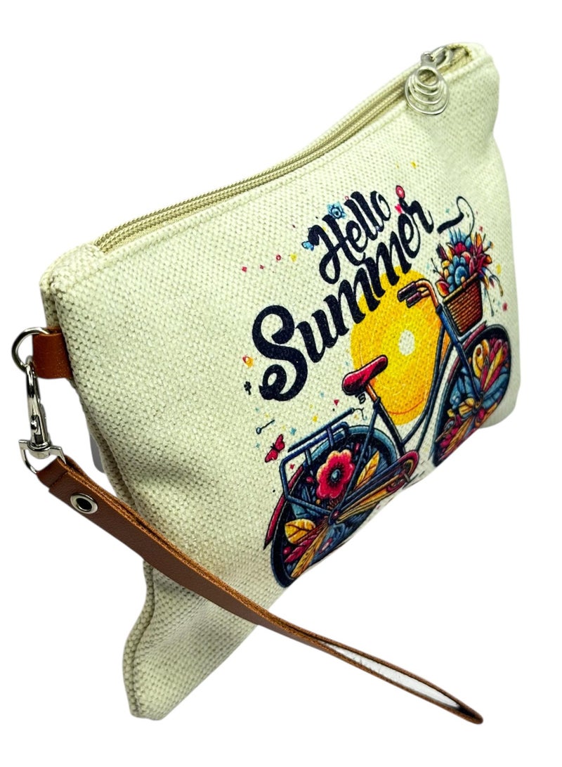 Summer bicycle print small handbag/purse.  - Image 2