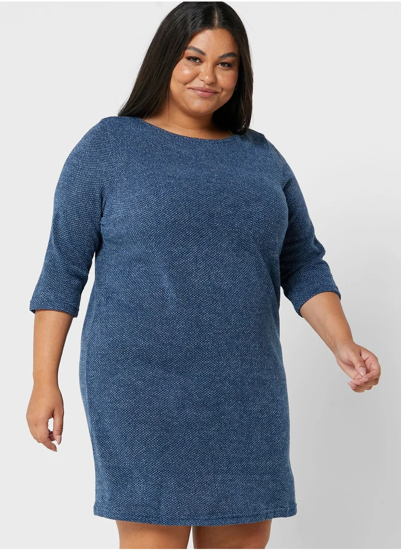 Only Carmakoma Knitted Round Neck Dress