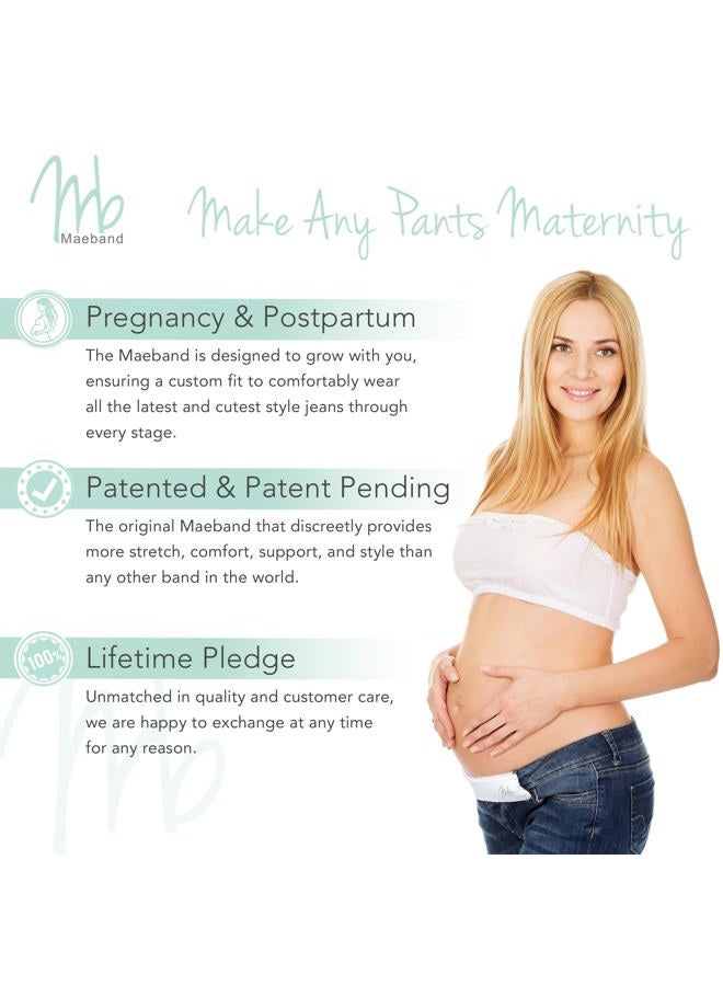 Maeband Maternity Belly Band | Pregnancy Belt, Waistband Extender, Pregnancy Clothes, Maternity Jeans, Royal Blue, M - Image 5