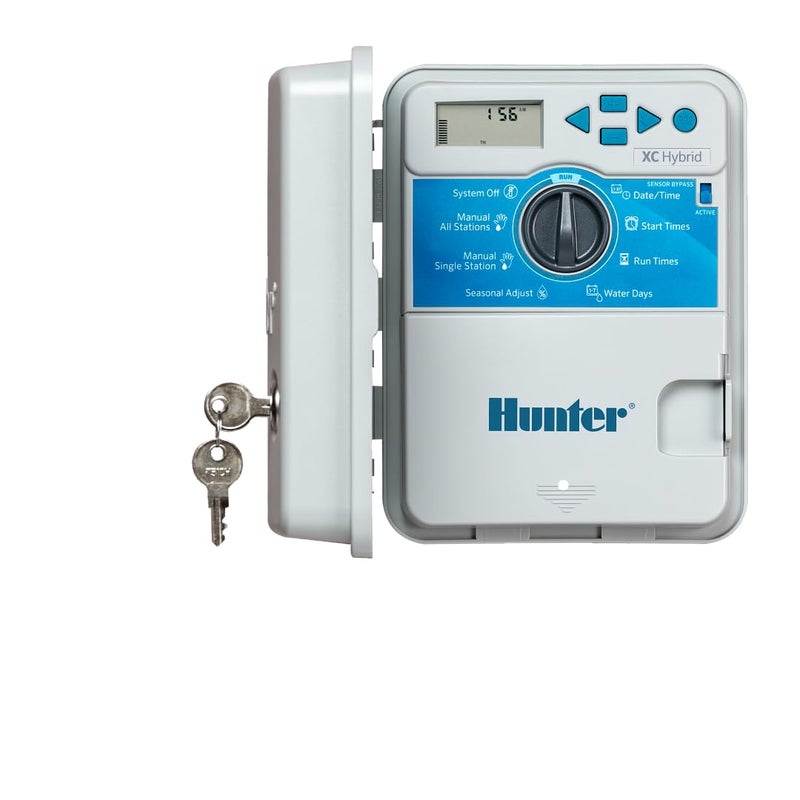 Hunter Industries Hunter XC 600 Hybrid Battery Powered Irrigation Controller 6 Zone Sprinkler Timer Indoor and Outdoor Use Waterproof Programmable Lawn and Garden Watering System - Image 2