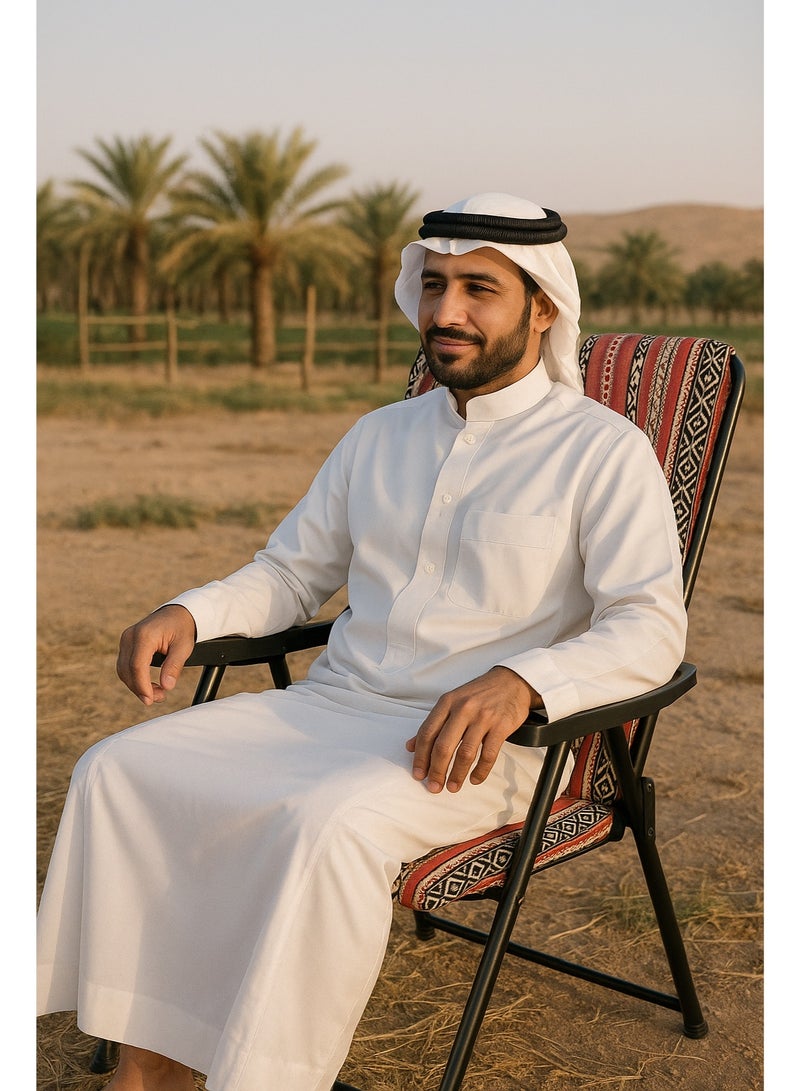 سمارت كيتشين كرسي تخييم قابل للطي مقعد تخييم مبطن خفيف الوزن بظهر مرتفع للتخييم في الهواء الطلق والشاطئ للتخييم و الرحلات - Image 4