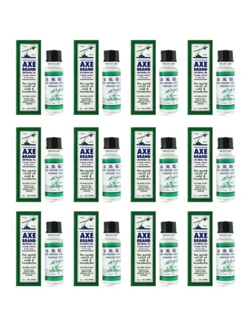 Multi-use therapeutic oil for treating colds, headaches, muscle pain, and insect bites, 3 ml - 12 pieces