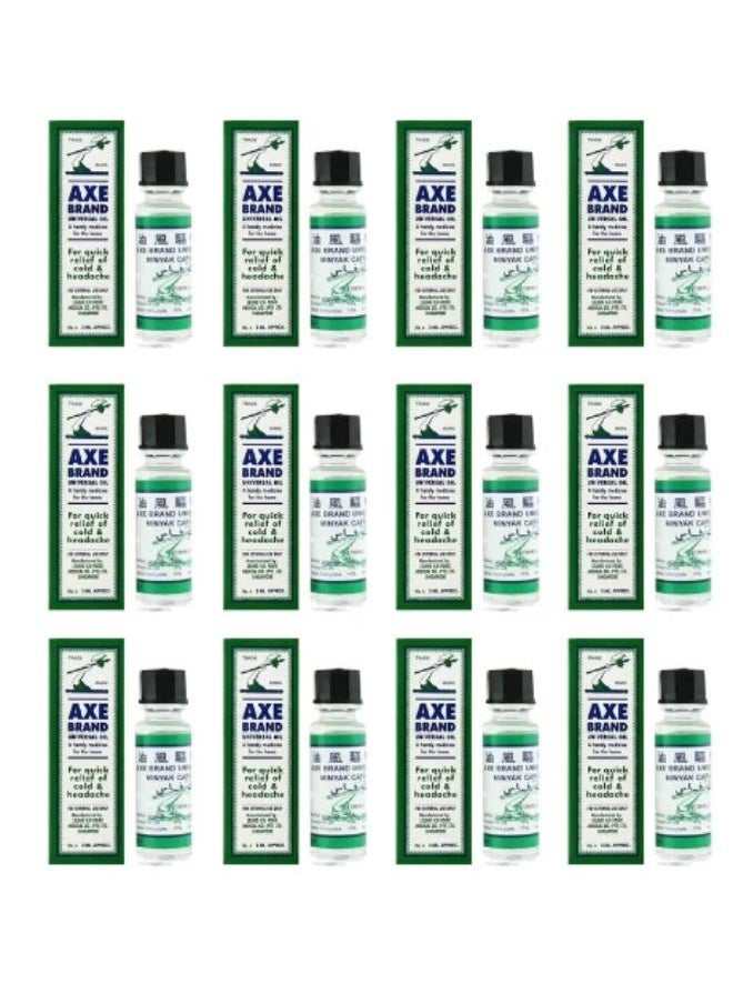 Multi-use therapeutic oil for treating colds, headaches, muscle pain, and insect bites, 3 ml - 12 pieces
