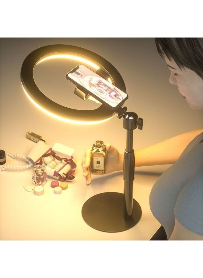 General - D Photography Lamp Fill Light Desktop Small Mobile Phone Shoot Light Net Red Live Light Record Video Lighting Lamp Props-Specification:Live Broadcast Shooting Fill Light Bracket (large Light) - Image 1